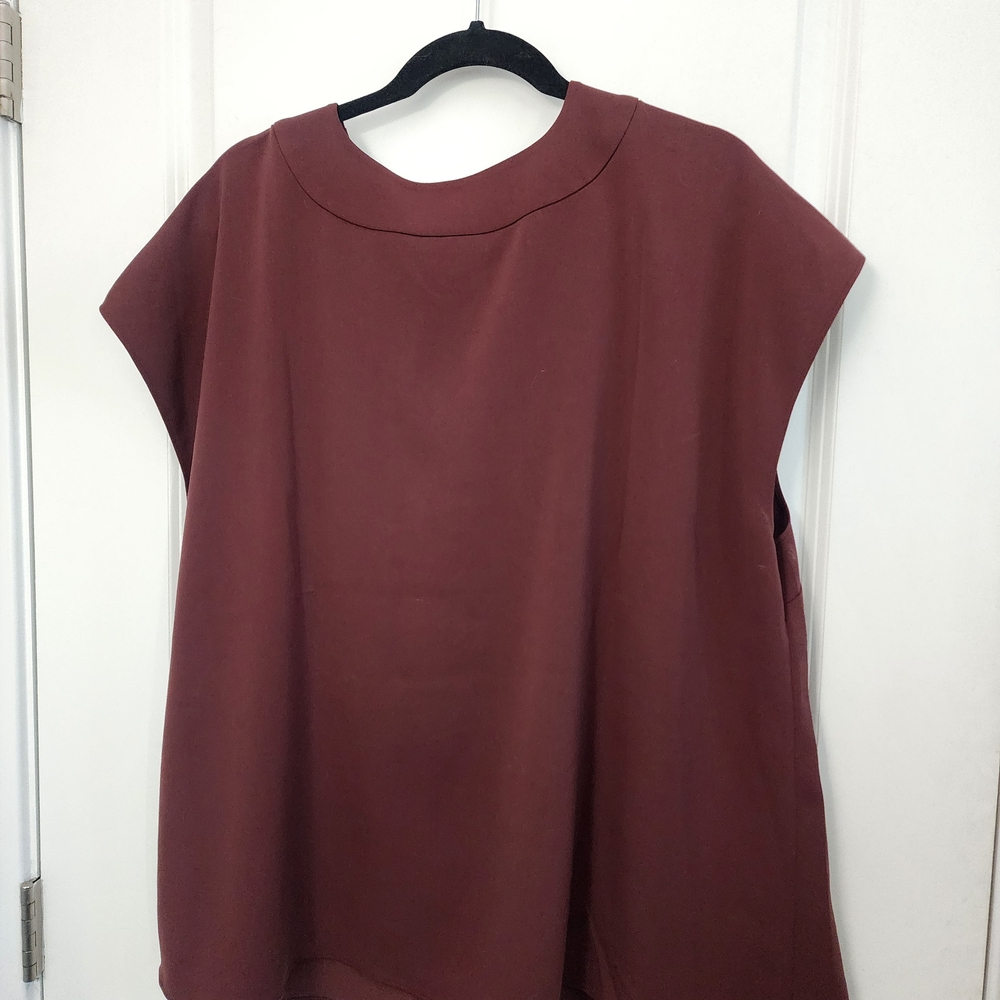 5/$30 Alfani Women's Brown V-Neck  Shell Blouse Size 2X - Picture 4 of 4